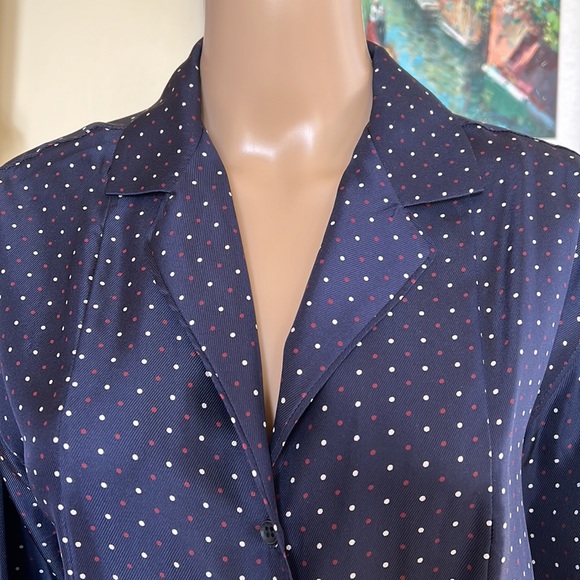 Rag & Bone Navy Polka Dot Silk Arthur Jumpsuit 4 - Picture 9 of 14